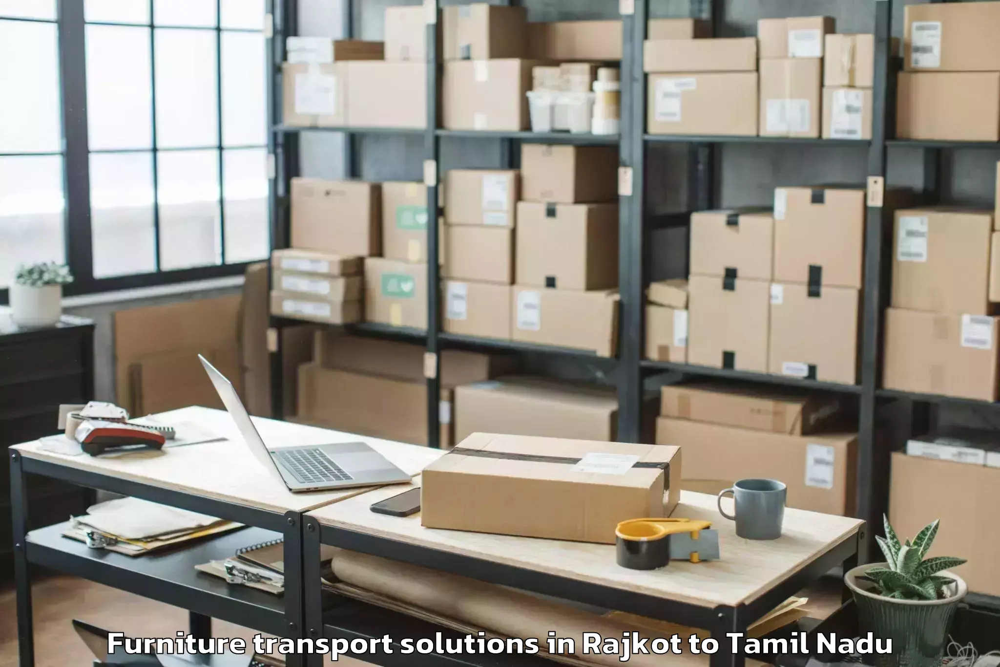 Affordable Rajkot to Kodavasal Furniture Transport Solutions